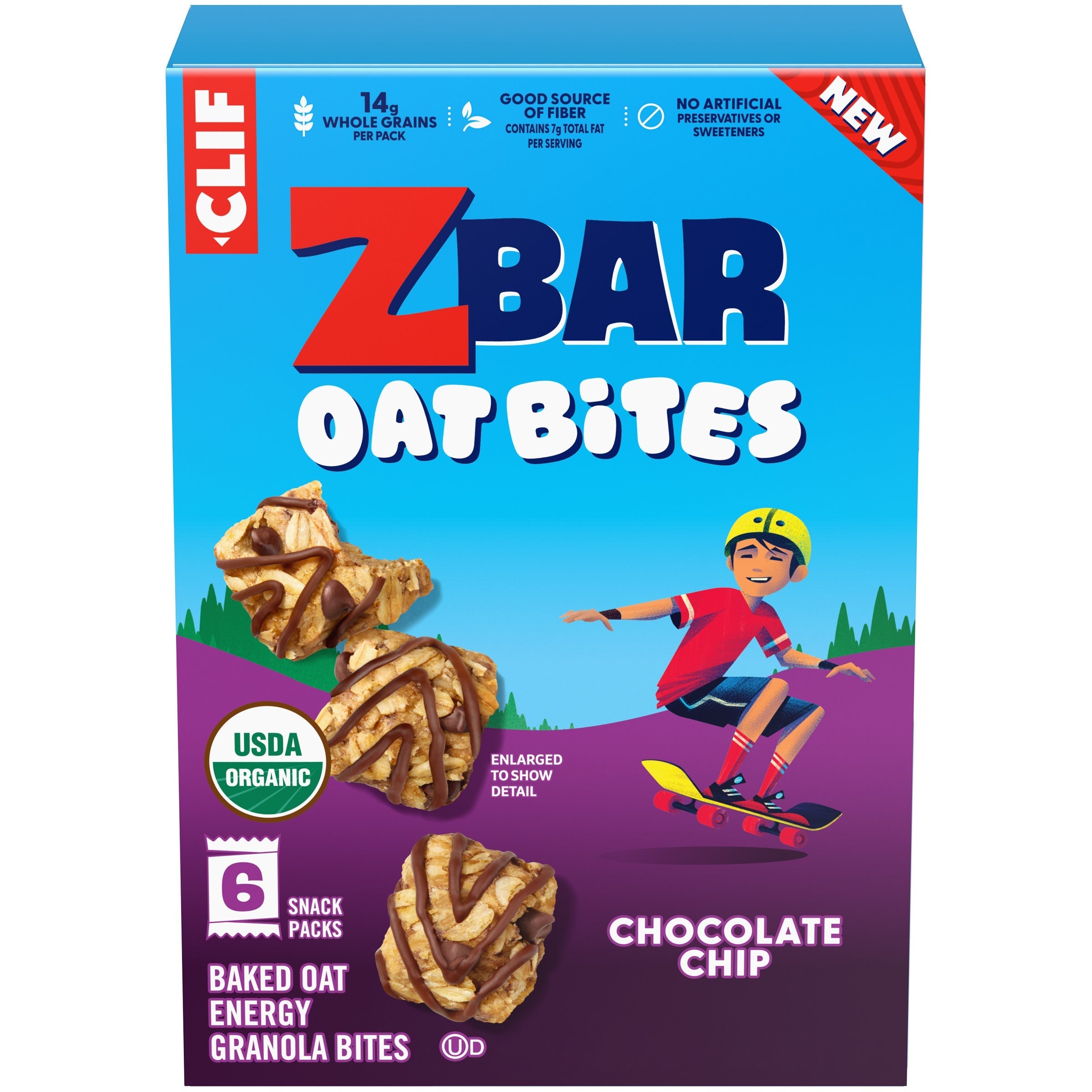 Zbar Oat Bites Chocolate Chip Baked Oat Energy Granola Bites