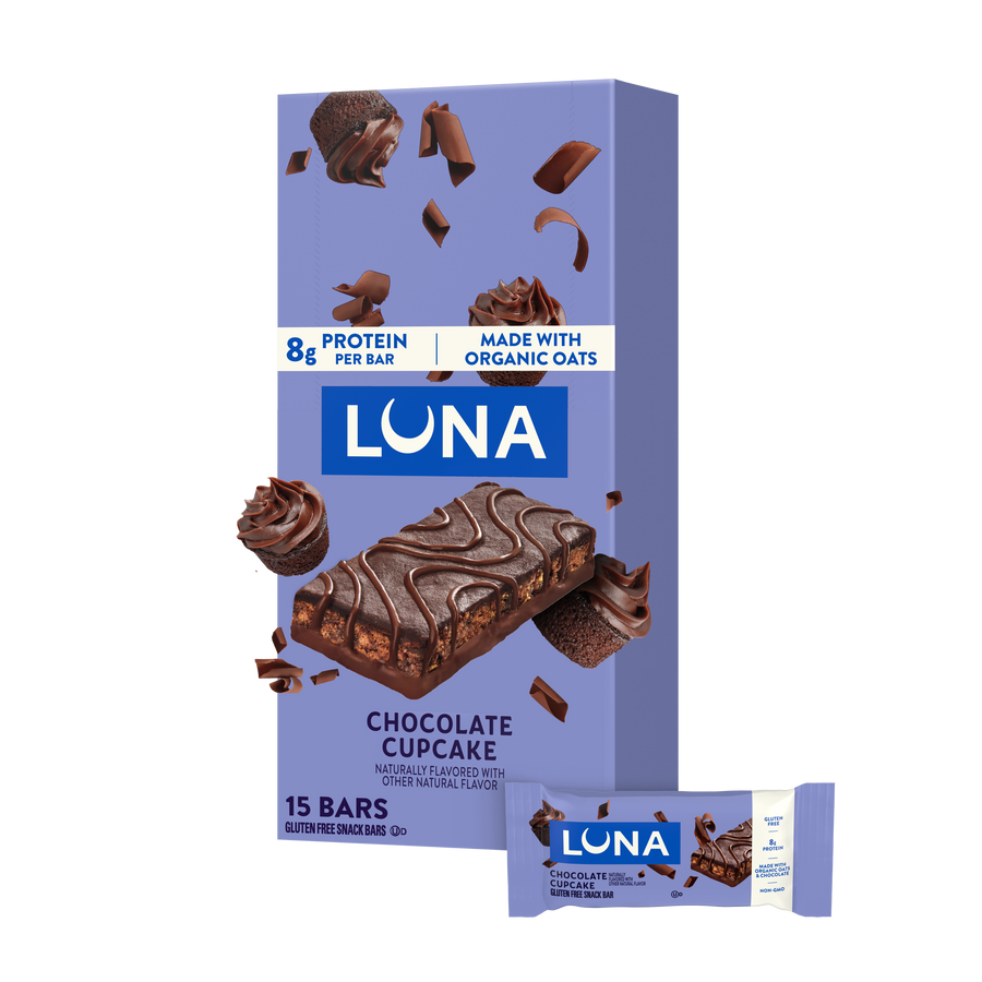 LUNA Bar Chocolate Cupcake Flavor Gluten Free Snack Bar
